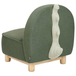 Beliani Triceratops Chair For Nursery And Playroom, Dark Green Polyester, Compact Kids Armchair - thumbnail 6