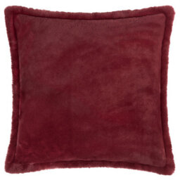 furn. Furn Kallu Faux Fur Polyester Filled Cushion, Berry, 45 X 45Cm