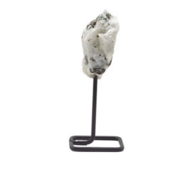 Rainbow Moonstone Specimen On Metal Stand Natural Crystal Display Piece - thumbnail 4