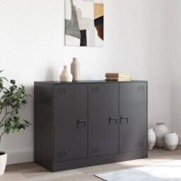Walplus Sideboard Black 99X39X73 Cm Steel - thumbnail 3