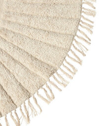 Beliani Kids Rug Badhani Beige 140 Cm Cotton - thumbnail 6