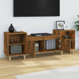 Walplus Tv Cabinet Smoked Oak 160X35X55 Cm Engineered Wood - thumbnail 4