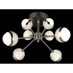 Luminosa Lighting Luminosa Untsy Multi Arm Semi Flush Ceiling Lamp Titanium Color Brushed 8X Led Dimmable 2700-6000K Remote Control - thumbnail 3