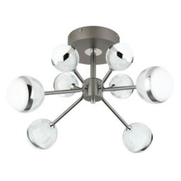 Luminosa Lighting Luminosa Untsy Multi Arm Semi Flush Ceiling Lamp Titanium Color Brushed 8X Led Dimmable 2700-6000K Remote Control - thumbnail 5