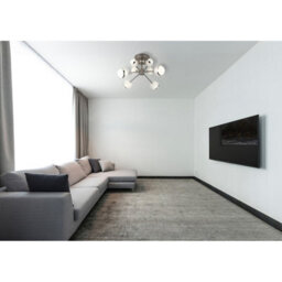 Luminosa Lighting Luminosa Untsy Multi Arm Semi Flush Ceiling Lamp Titanium Color Brushed 8X Led Dimmable 2700-6000K Remote Control - thumbnail 6