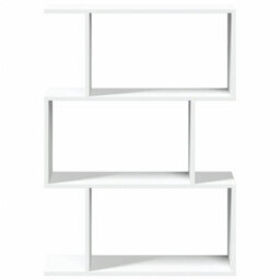 Berkfield Room Divider Bookcase 3-Tier White 70X24X97 Cm Engineered Wood - thumbnail 5