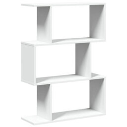 Berkfield Room Divider Bookcase 3-Tier White 70X24X97 Cm Engineered Wood - thumbnail 2