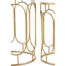 Orsina Set Of 2 Champagne Metal Side Tables,nestable Metallic Bedside Table,contemporary Small Tables,accent Tables - thumbnail 5