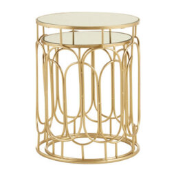Orsina Set Of 2 Champagne Metal Side Tables,nestable Metallic Bedside Table,contemporary Small Tables,accent Tables - thumbnail 3