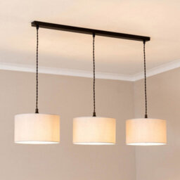 Valuelights Shaw Diner Bar 3 Drop Matte Black Adjustable Pendant Ceiling Light - thumbnail 1