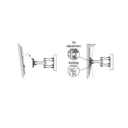 Kenable Double Arm & Tilt Cantilever Tv Mounting Bracket For 49 To 55 Inch Tvs - thumbnail 3