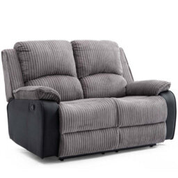 More4Homes Postana Manual Recliner Jumbo Cord 1+2 Seater Sofa Set (Grey) - thumbnail 2