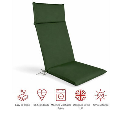 Glendale Garden & Leisure Sp Seat Pad Cushions (Pack Of 2) - L40 X W38 X H4 Cm - Green