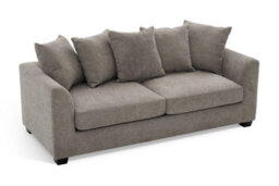 Grey Chenille 3 Seater Sofa With Wooden Legs Chloe - thumbnail 3