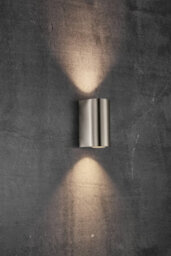 Nordlux Canto Outdoor Stainless Steel Wall Light Weatherproof Silver,mains