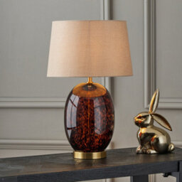 Pacific Lifestyle Tortoise Shell Glass Tall Table Lamp
