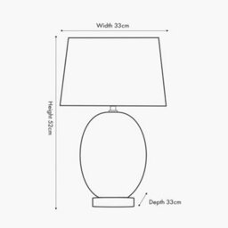 Pacific Lifestyle Tortoise Shell Glass Tall Table Lamp - thumbnail 2