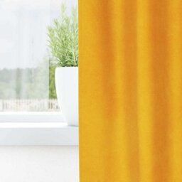 Berkfield Modern Blackout Curtains With Hanging Loops 2 Pcs Mustard Yellow Velvet - thumbnail 3