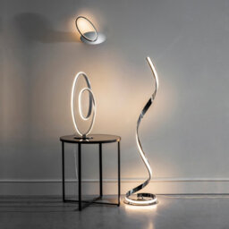 Luminosa Lighting Luminosa Aria Integrated Led Floor Lamp Chrome Effect Plate & White Acrylic 1 Light Ip20 - thumbnail 3