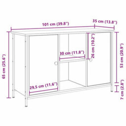 Walplus Tv Cabinet Artisan Oak 101 X 35 X 65 Cm Engineered Wood - thumbnail 9