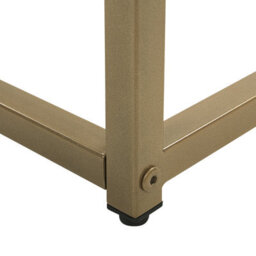 Beliani Console Table, White Marble-Effect Tempered Glass Top, Gold Base, 80 X 30 X 76 Cm - thumbnail 5