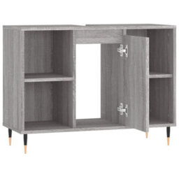 Berkfield Bathroom Cabinet Grey Sonoma 80X33X60 Cm Engineered Wood - thumbnail 5