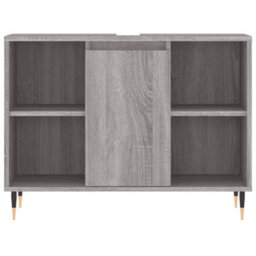 Berkfield Bathroom Cabinet Grey Sonoma 80X33X60 Cm Engineered Wood - thumbnail 6