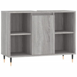 Berkfield Bathroom Cabinet Grey Sonoma 80X33X60 Cm Engineered Wood - thumbnail 2