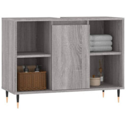 Berkfield Bathroom Cabinet Grey Sonoma 80X33X60 Cm Engineered Wood - thumbnail 3