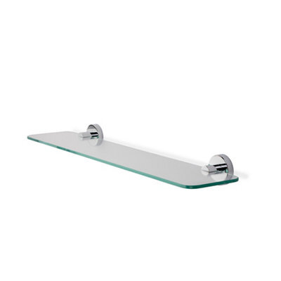 Croydex Metra Polished Chrome Effect Wall-Mounted Bathroom Shelf (D)13.4Cm (H)5.4Cm (L)59Cm - image 1