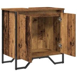 Walplus Sink Cabinet With Door Old Wood 60 X 35 X 60 Cm Engineered Wood - thumbnail 5