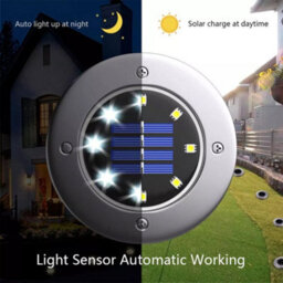 MadeokoLTD 4Pcs Led Solar Power Ground Lights Floor Decking Outdoor Garden Lawn Path Lamp - thumbnail 5
