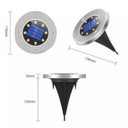 MadeokoLTD 4Pcs Led Solar Power Ground Lights Floor Decking Outdoor Garden Lawn Path Lamp - thumbnail 3