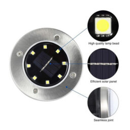 MadeokoLTD 4Pcs Led Solar Power Ground Lights Floor Decking Outdoor Garden Lawn Path Lamp - thumbnail 2