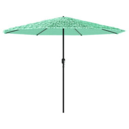Berkfield Durable Garden Parasol With Steel Pole Green 324X324X247 Cm