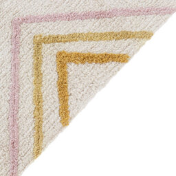 Wyld And Coco Handmade Hand-Tufted Cotton Rug Off-White 140 X 200 Cm Multicoloured Geometric Rectangle - thumbnail 6
