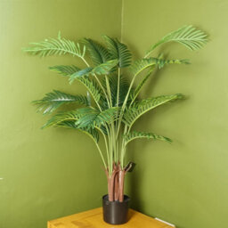 Leaf 110Cm Large Artificial Areca Palm Tree In Black Pot - thumbnail 1