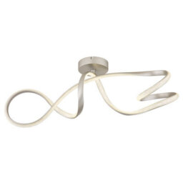 Luminosa Lighting Luminosa Swirl Integrated Led Semi Flush Ceiling Light Nickel Matt Led 4000K - thumbnail 3