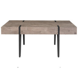 Beliani Modern Industrial Coffee Table, Dark Brown Mdf Top With Powder-Coated Hairpin Iron Legs, 100 X 60 X 43 Cm - thumbnail 1