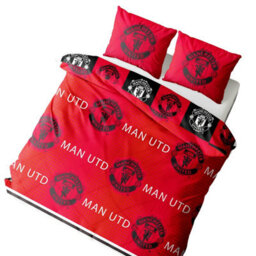Manchester United Fc Honour Reversible Duvet Set Red/black/white (Double) - thumbnail 4