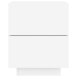 Berkfield Bedside Cabinets With Led Lights 2 Pcs White Engineered Wood - thumbnail 9