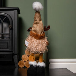 Samuel Alexander 46Cm Battery Operated Light Up Standing Christmas Reindeer Gonk With Warm White Leds - thumbnail 8