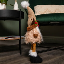 Samuel Alexander 46Cm Battery Operated Light Up Standing Christmas Reindeer Gonk With Warm White Leds - thumbnail 2