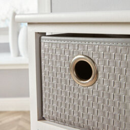 Home Source Sandringham Fully Assembled 4 Drawer Storage Chest Unit White And Grey - thumbnail 5