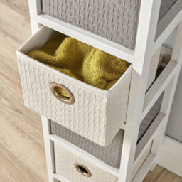 Home Source Sandringham Fully Assembled 4 Drawer Storage Chest Unit White And Grey - thumbnail 2