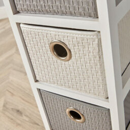 Home Source Sandringham Fully Assembled 4 Drawer Storage Chest Unit White And Grey - thumbnail 3