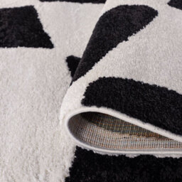 The Rugs Joli Black And White Chequered Rug Soft Dense Pile Easy To Clean And Pet Friendly For Living Rooms And Bedrooms - thumbnail 6