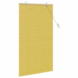 Berkfield Window Blinds & Shades With Curtains Manual Yellow Bamboo - thumbnail 4