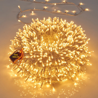 SuperGift.com 500 Led/50 M Warm Led String Fairy Lights, 8 Modes, Waterproof, Indoor Outdoor Decorative Lighting For Home, Garden, Party - image 1