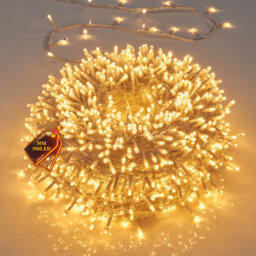 SuperGift.com 500 Led/50 M Warm Led String Fairy Lights, 8 Modes, Waterproof, Indoor Outdoor Decorative Lighting For Home, Garden, Party - thumbnail 1